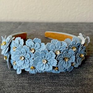 Floral Blue Headband